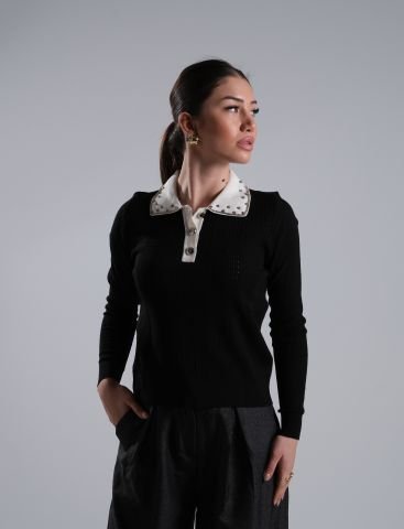 Yaka Taş İşeme Triko
