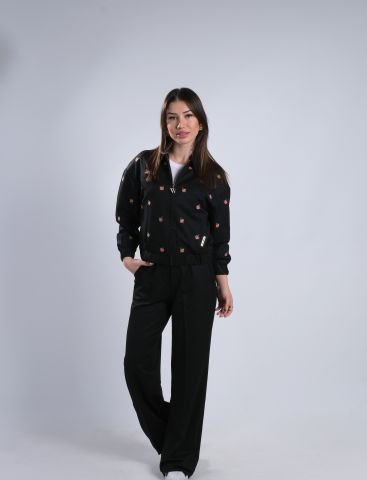 Raw Gül Nakışlı Ceket Pantolon Takım