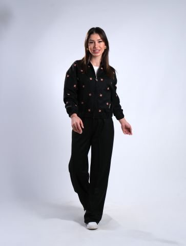 Raw Gül Nakışlı Ceket Pantolon Takım