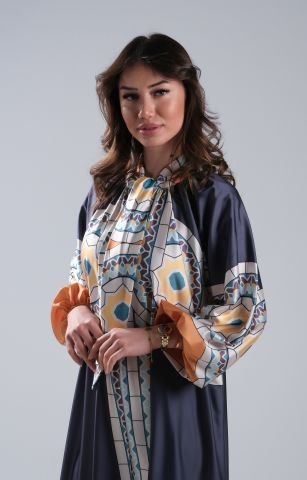 Şal Yaka Saten Elbise