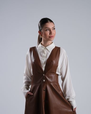 Boneta Dirndl Deri Elbise
