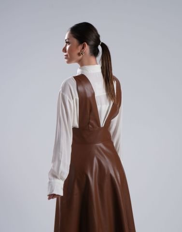 Boneta Dirndl Deri Elbise